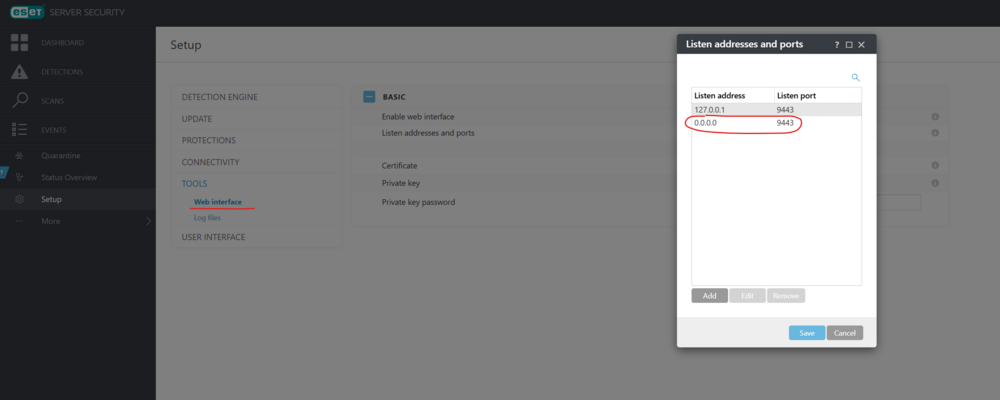 Access to the WEB interface from other devices. - ESET Products for ...