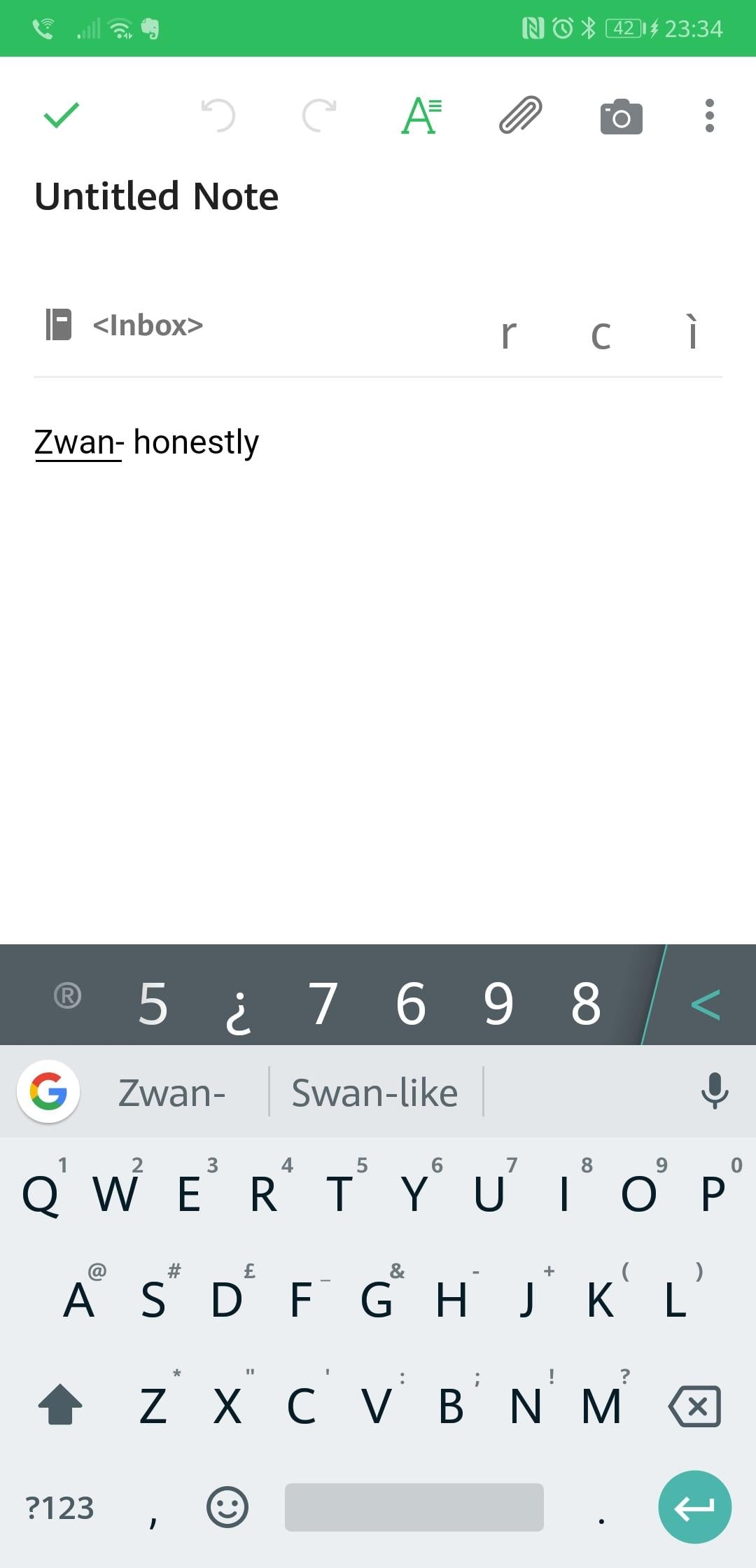 Strange symbols on menus - Evernote for Android Issues (Versions