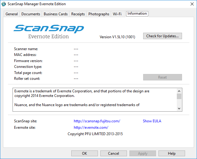 ScanSnap Manager Evernote Edition Not Finding ix500 - Evernote for