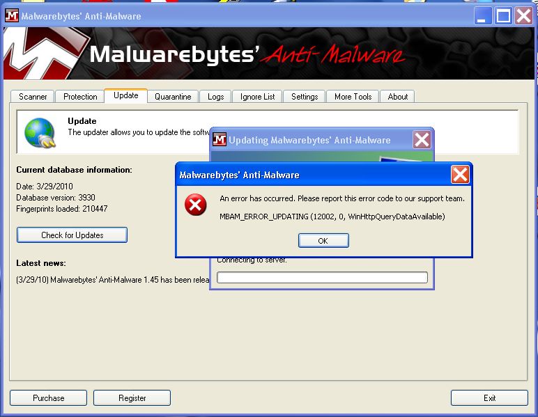 Error Code 12002 Error Code 12002