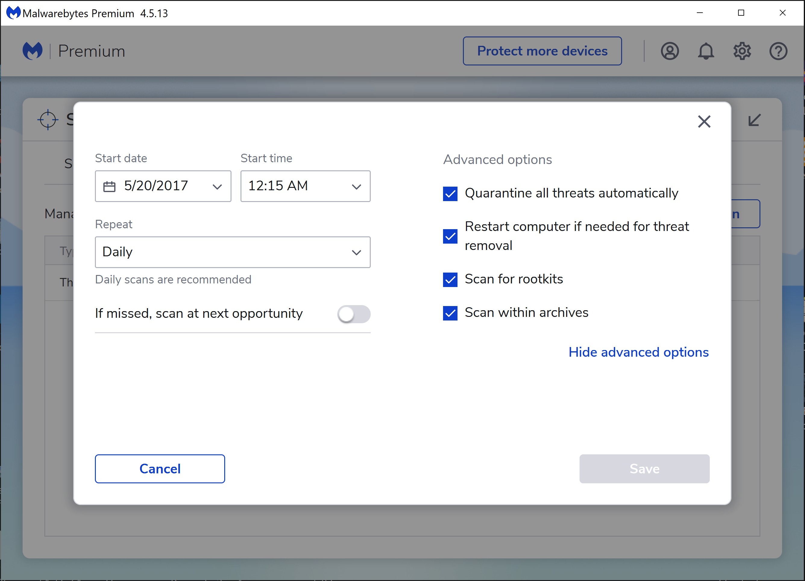 scan scheduler - Malwarebytes for Windows - Malwarebytes Forums