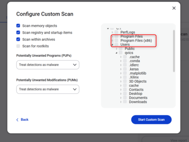 Appdata not detected for custom Scan. - Malwarebytes for Windows ...