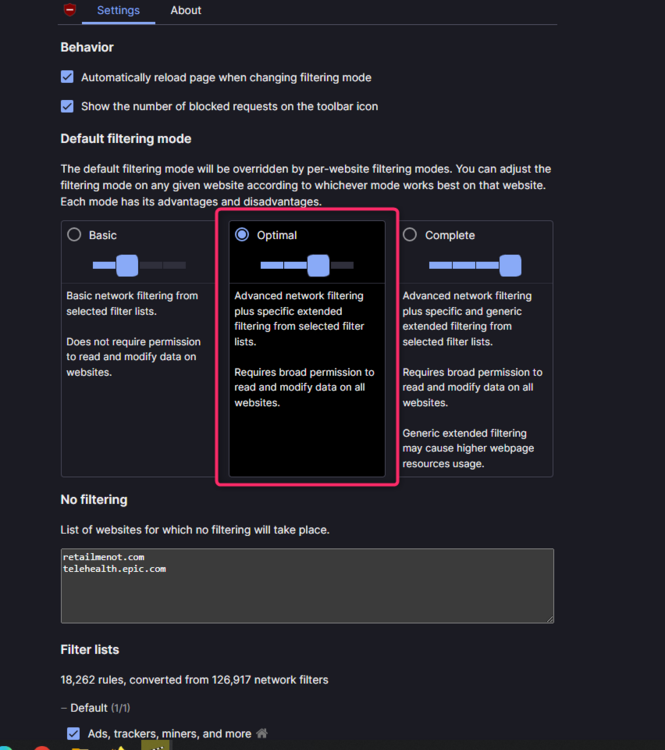 Browser Guard blocking ad.double…