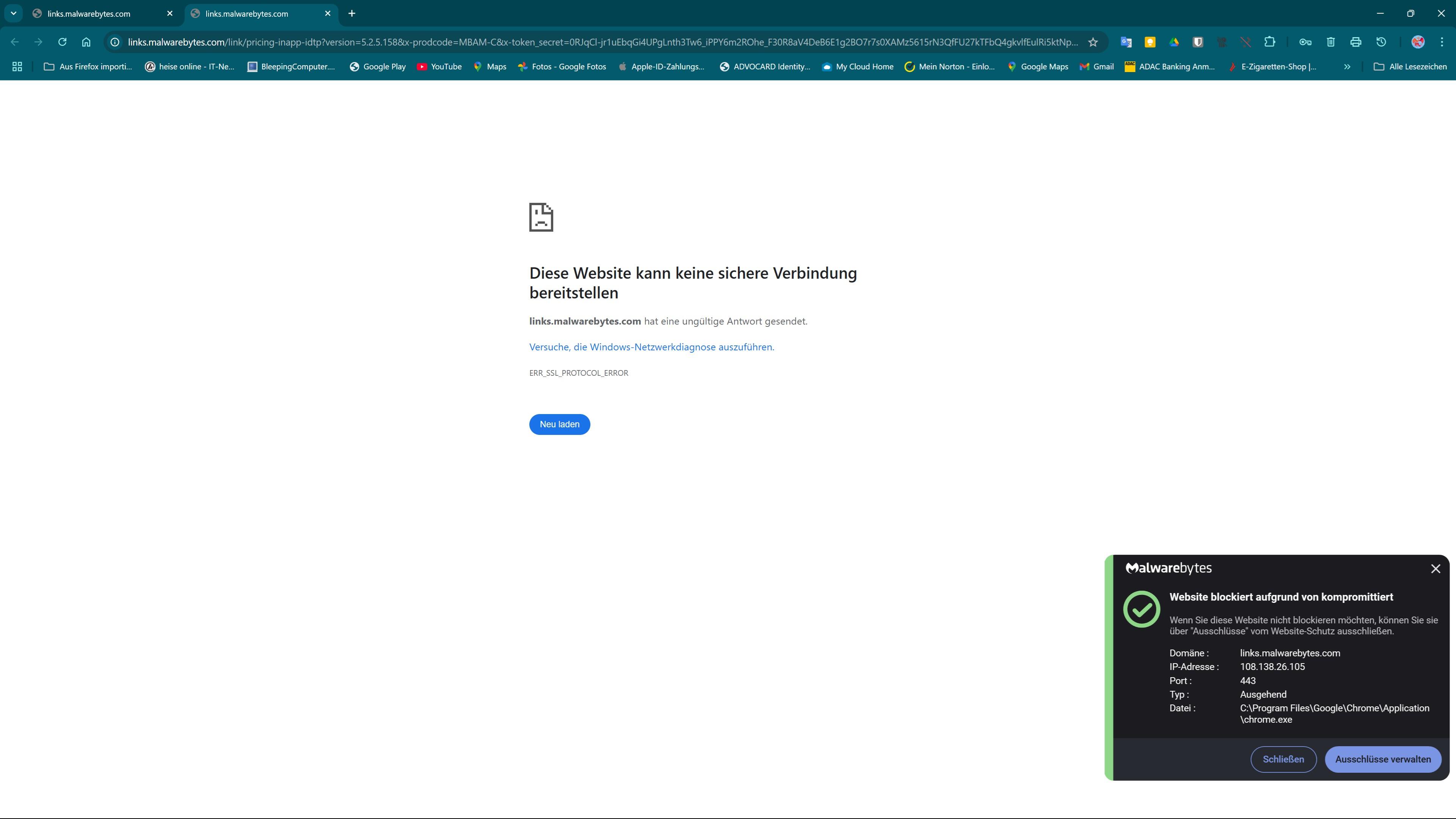 MBAM flags MBAM Store as malicious - Malwarebytes 5 for Windows ...