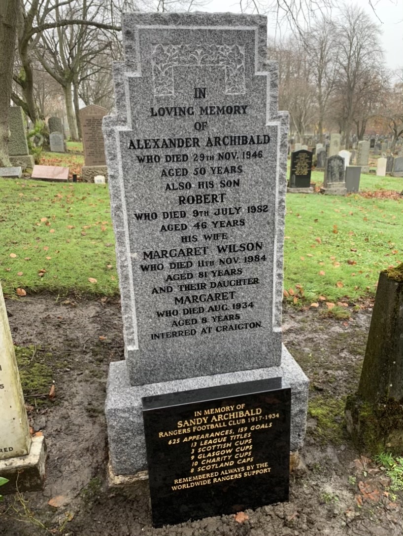 The Restoration of Rangers Graves Project and Sandy Archibald. Update ...