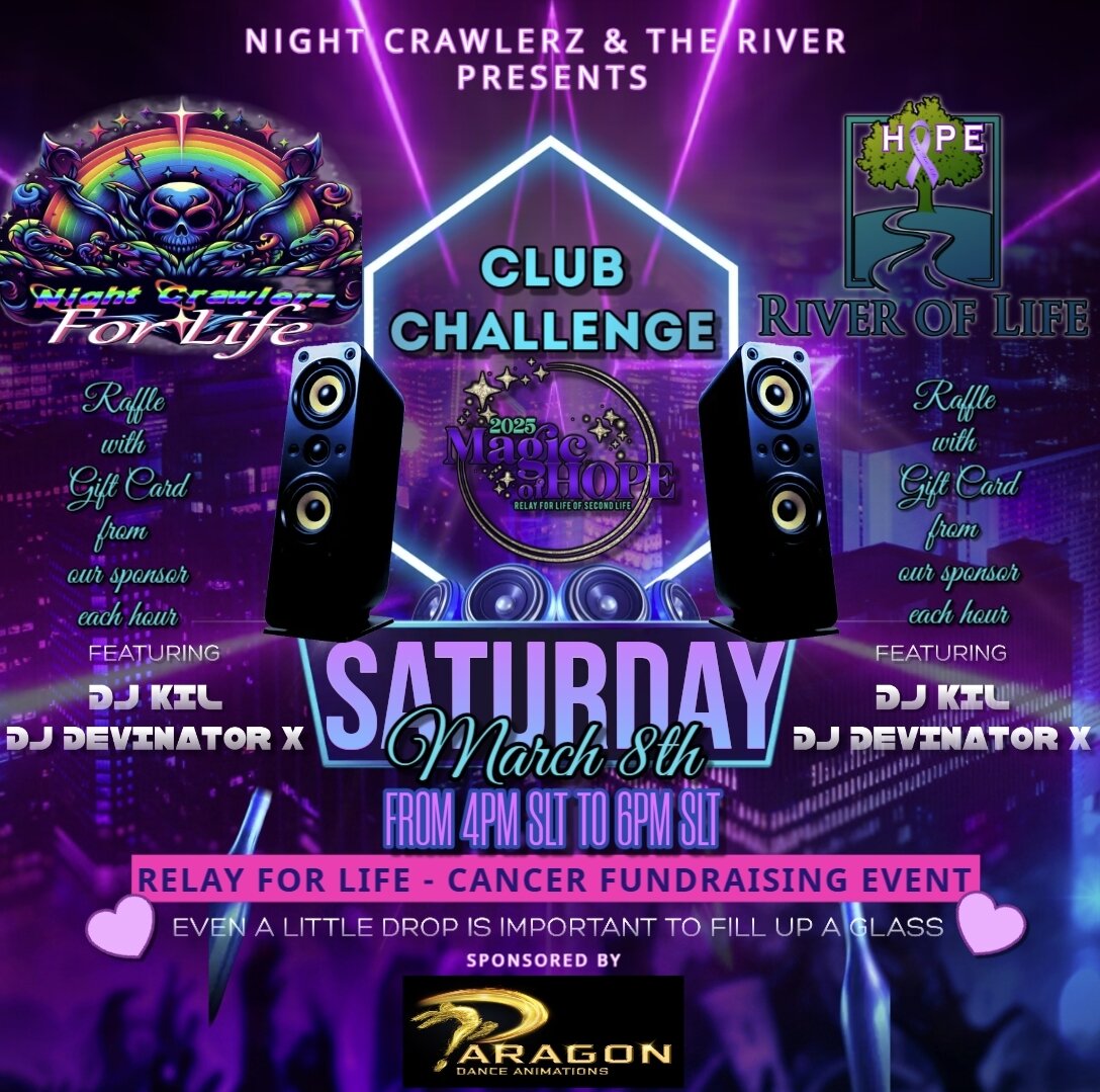 💜🔥 Party for a Purpose @ Night Crawlerz – Relay For Life Club Challenge ...