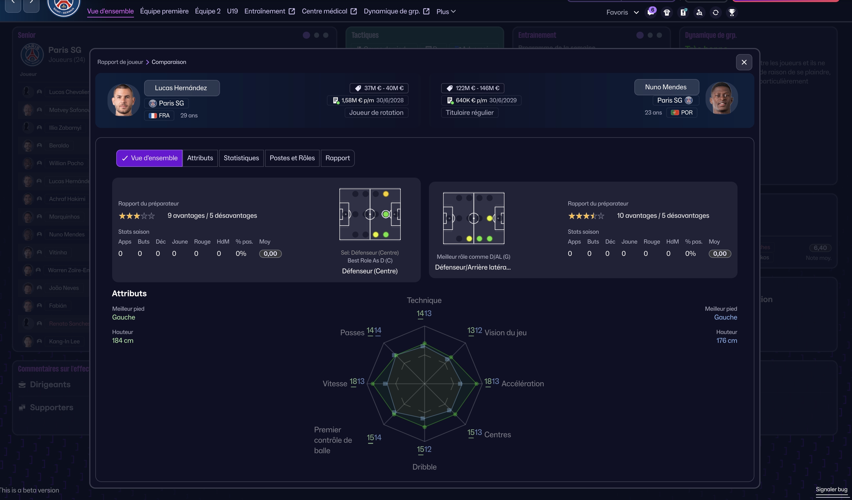 Comparing players with the radar chart is mixed up - Squad UI Issues ...