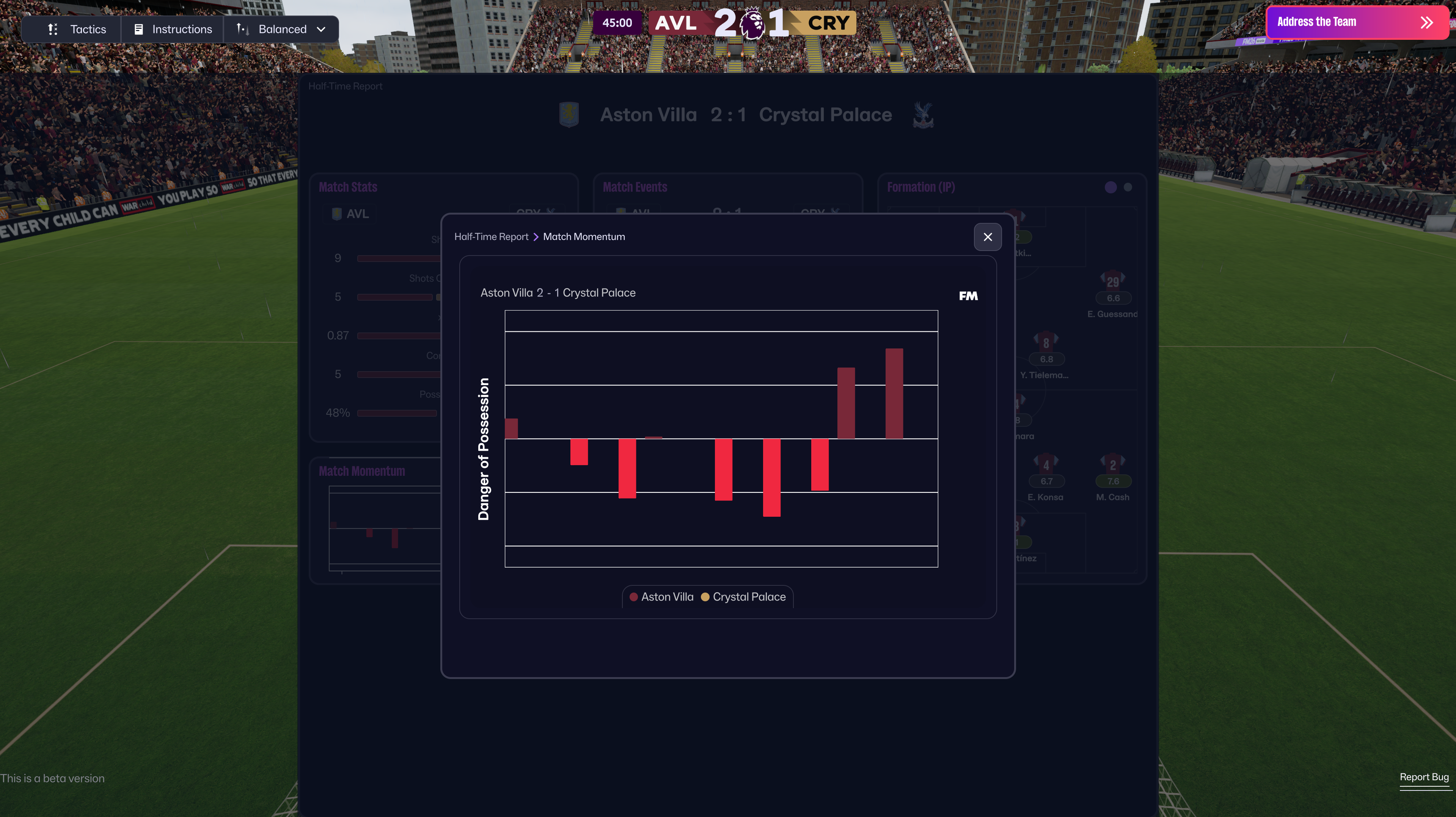Match Momentum Colours - Match Day (Tactics) UI Issues - Sports ...