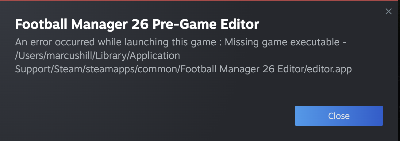 Pre-game Editor not Launching - Pre-Game Editor - Sports Interactive ...
