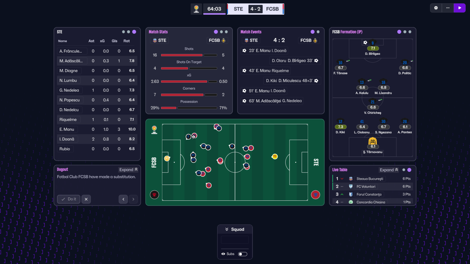 In match UI glitch - can't change tactics or sub players - Match Day ...