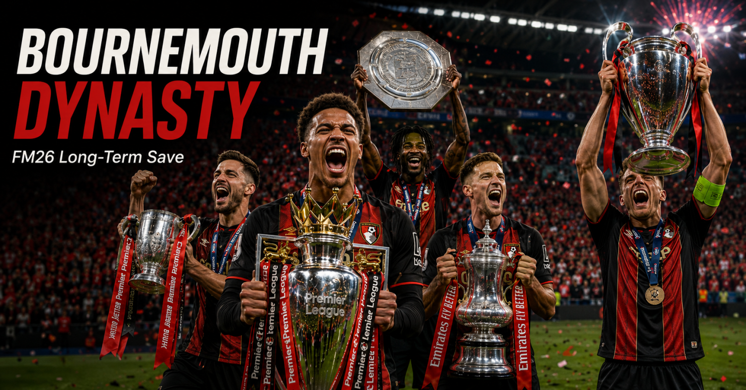 Football Manager 2026 Tactics - Bournemouth Dynasty: From Underdogs to European Kings