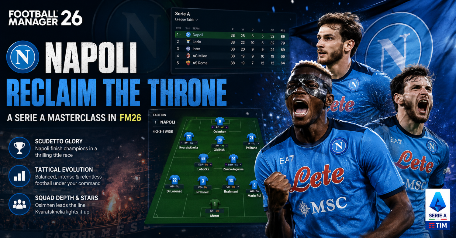 Football Manager 2026 Tactics - Napoli Reclaim Serie A Glory in Football Manager 2026