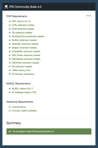 More information about "Invision Community Requirements Checker"