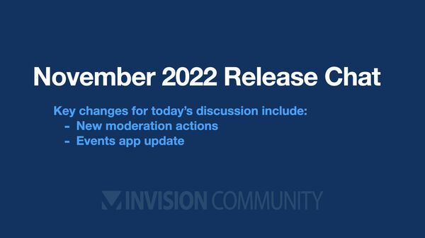 November 2022 Release