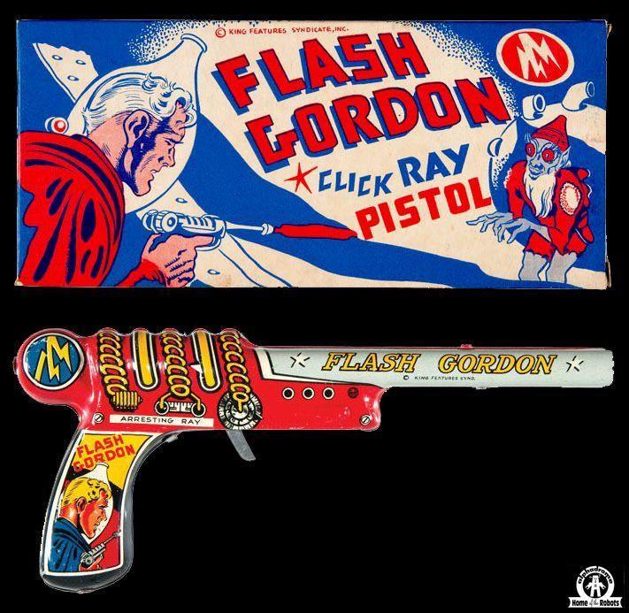 FLASH GORDON CLICK RAY PISTOL (ARRESTING RAY) - MARX - USA - Toy