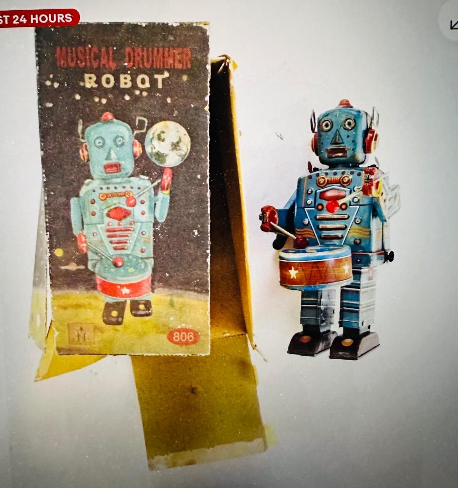 Musical Drummer Robot(未開封) Original Vintage 1950's