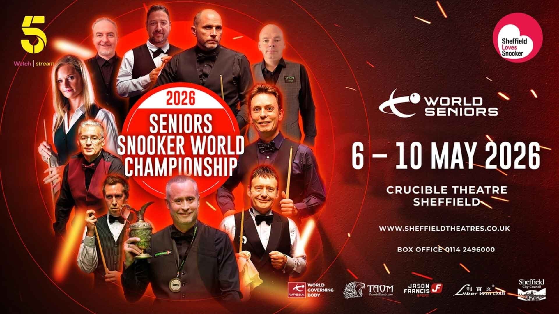 World Seniors Snooker Championship 2026 – Live at the Crucible, Sheffield