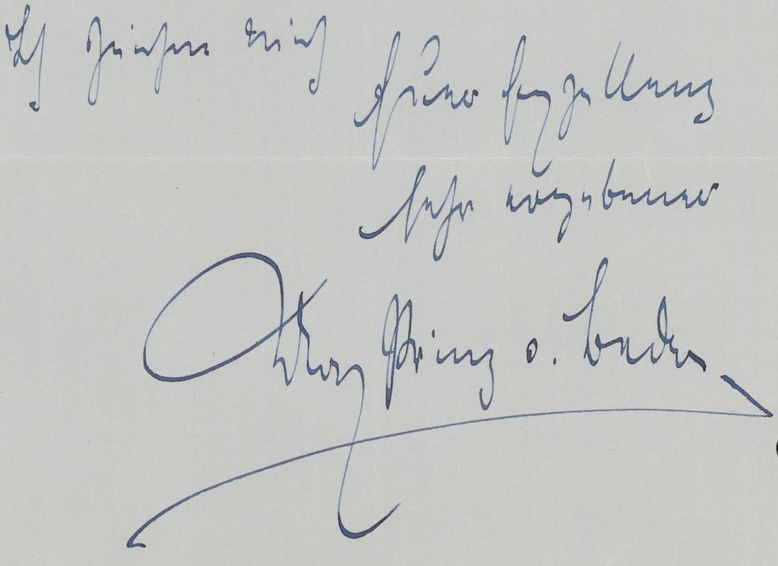 Baden, Max Prinz von - Germany: All Eras: Signature Database ...