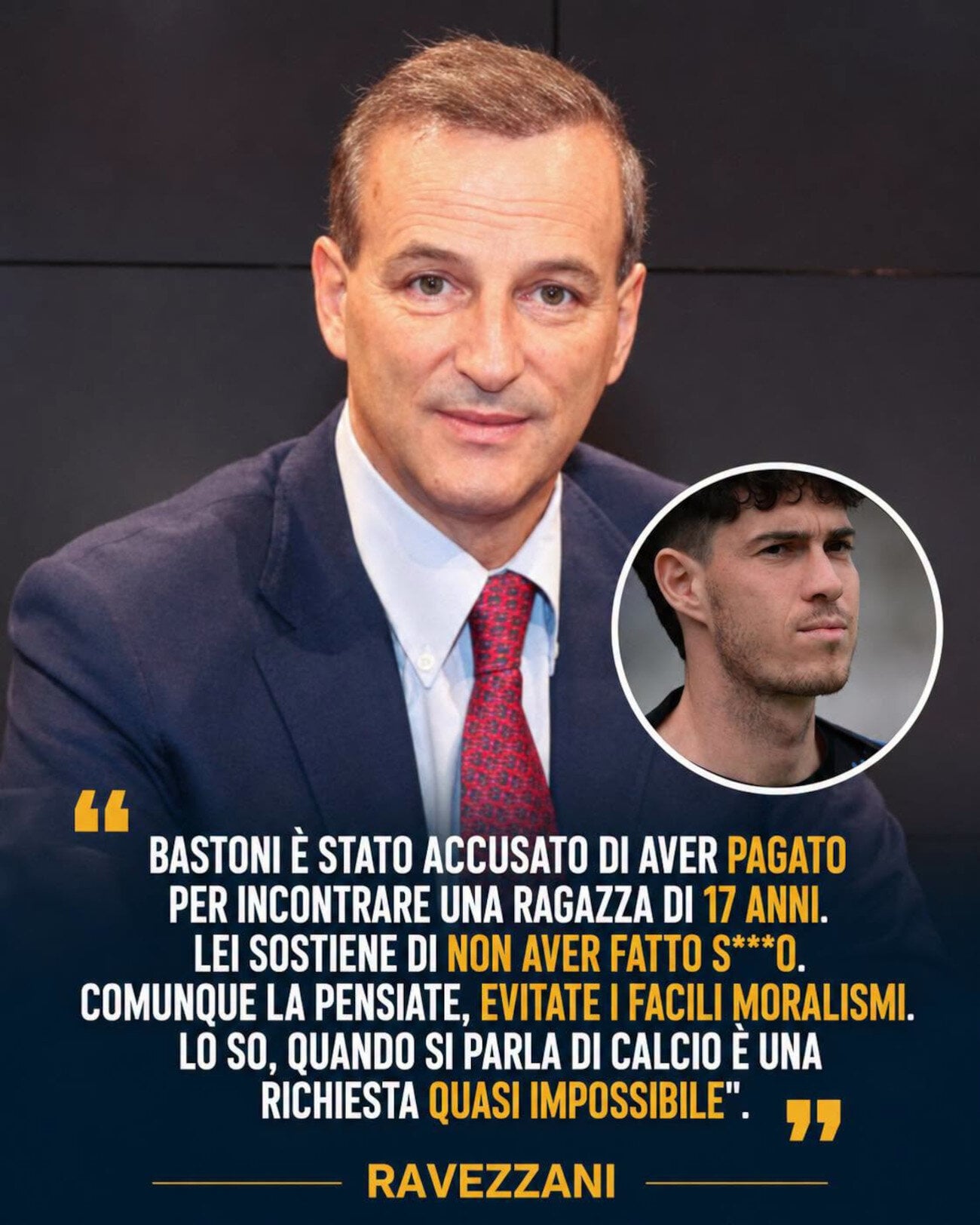 Fabio Ravezzani : "Bastoni ? Ne faisons pas les moralisateurs"