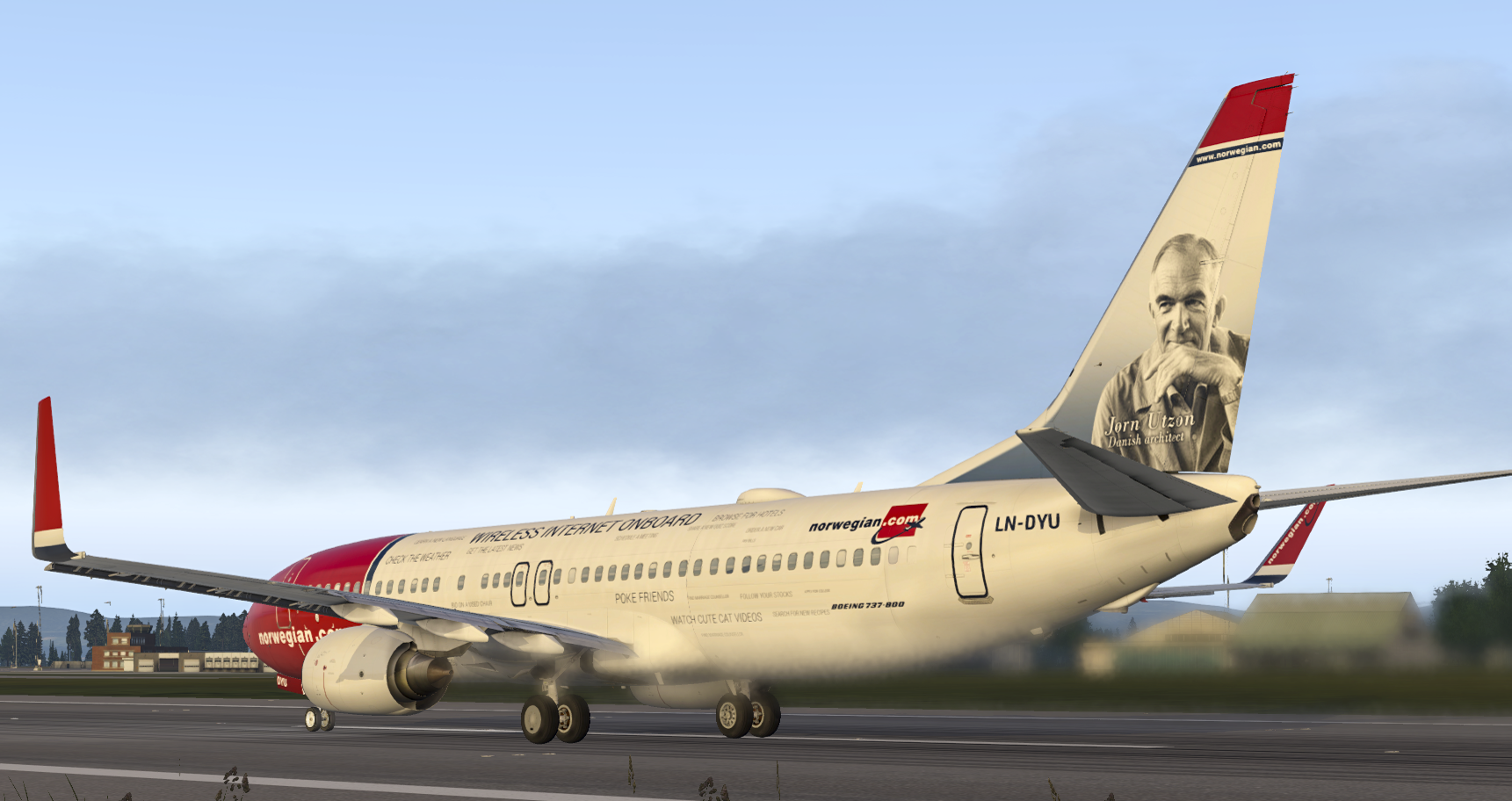 ウツボ Zibo 737-800 [WL] [SAT] | Norwegian (Jorn Utzon) | LN-DYU - 737