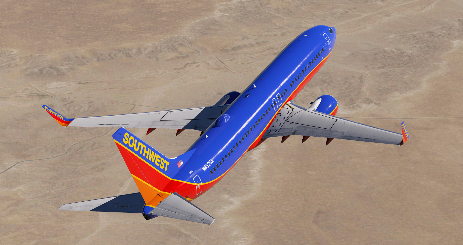 Southwest Airlines N8625A, N8301J B737-8H4 (Zibo) - 737-800 (Zibo