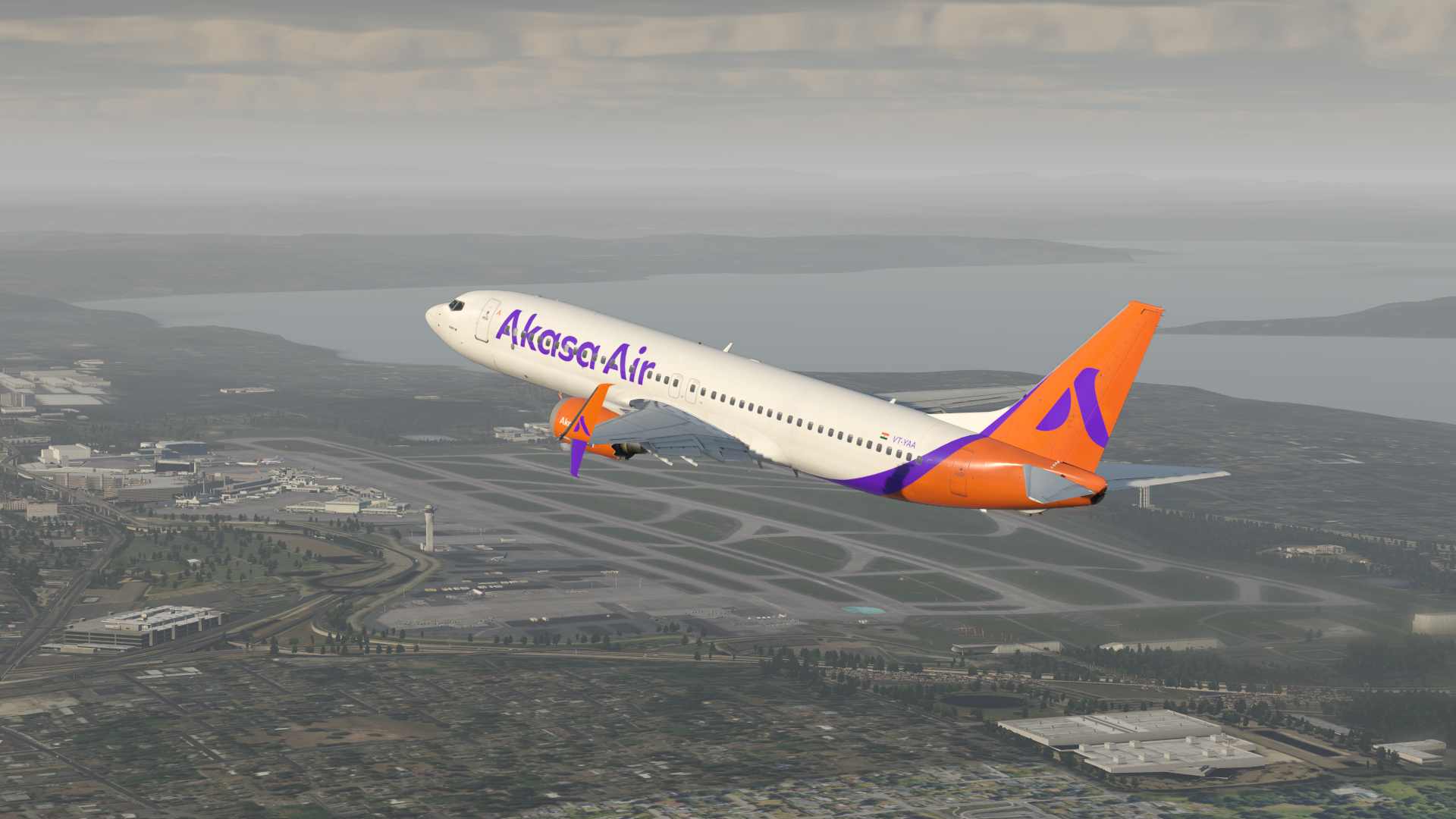 Akasa Air Livery VT-YAA for LevelUP 737-800NG & Zibo MOD | Zibo