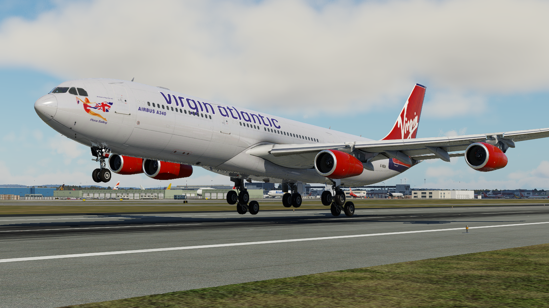 Virgin Atlantic 1999 [G-VSEA] [4K/8K](X-Works A340-300) - Airbus