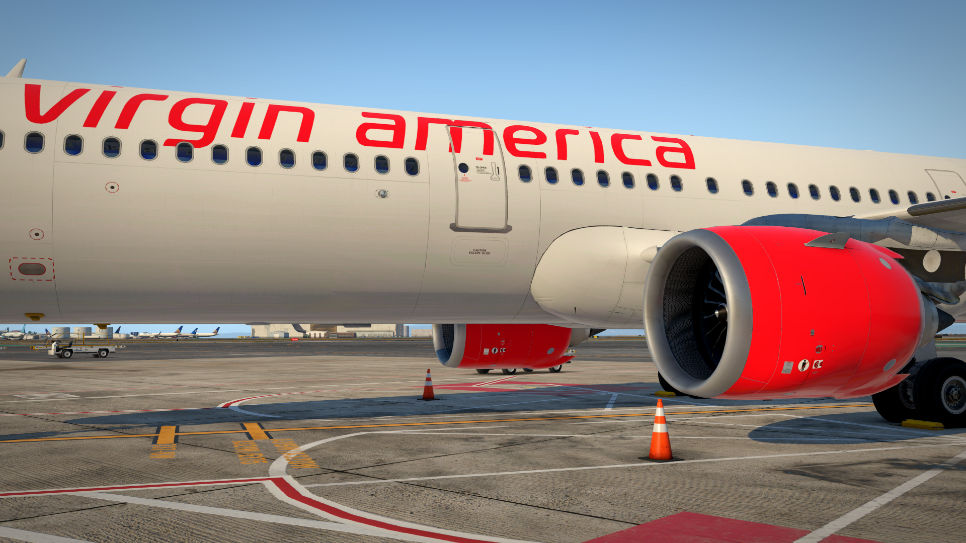 Virgin America A321neo Carda CFM Leap engine textures - A321