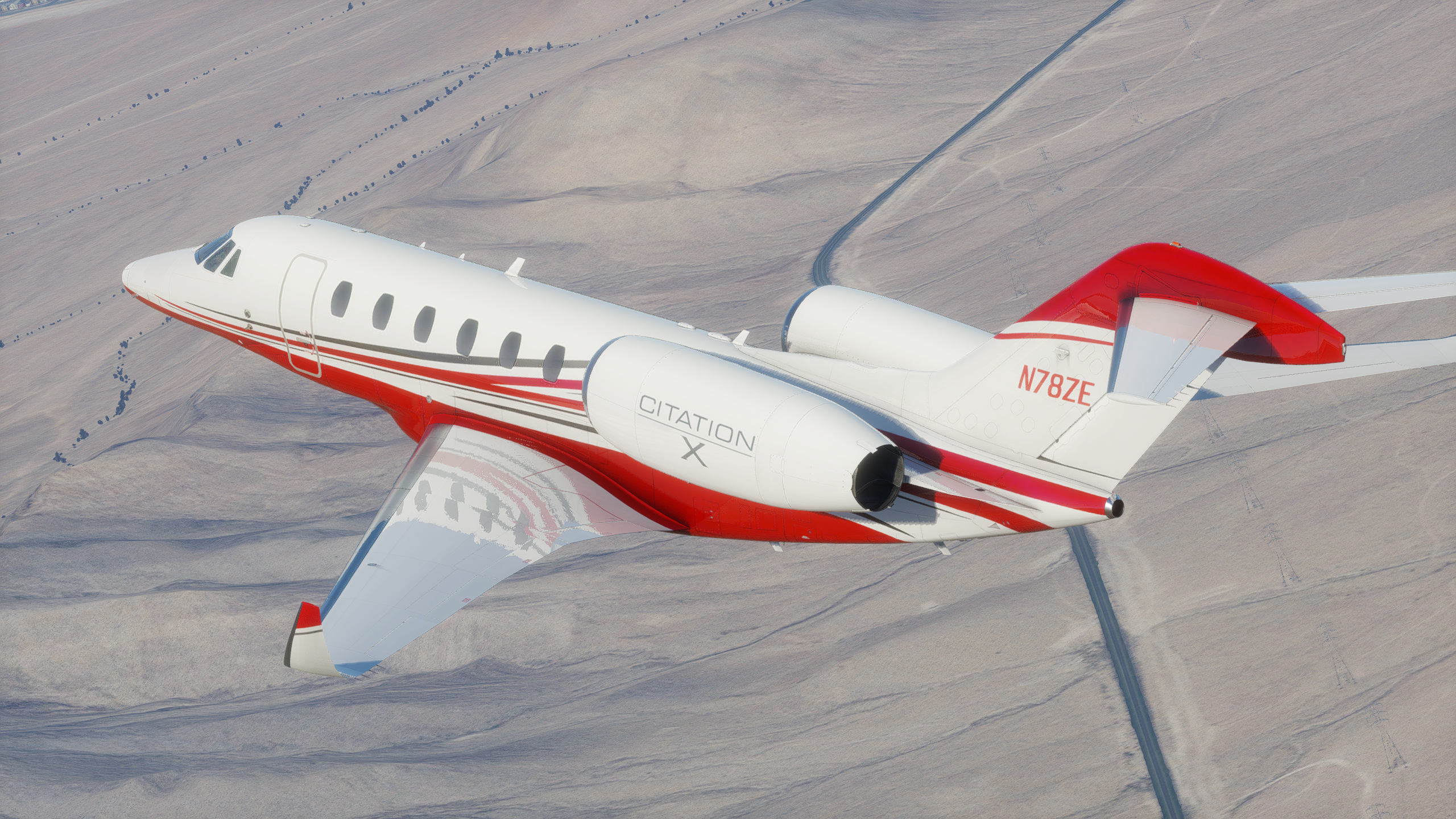 N78ZE | Laminar Citation X - X-Plane Default Citation X - Threshold