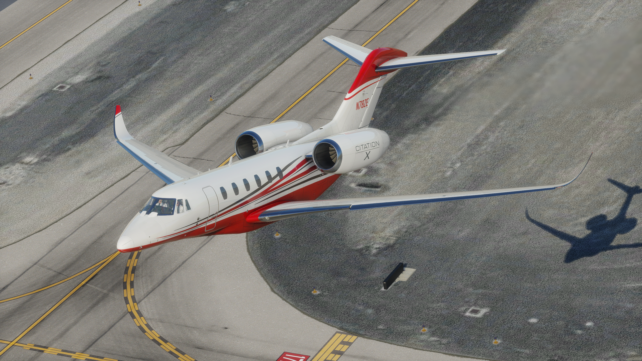 N78ZE | Laminar Citation X - X-Plane Default Citation X - Threshold
