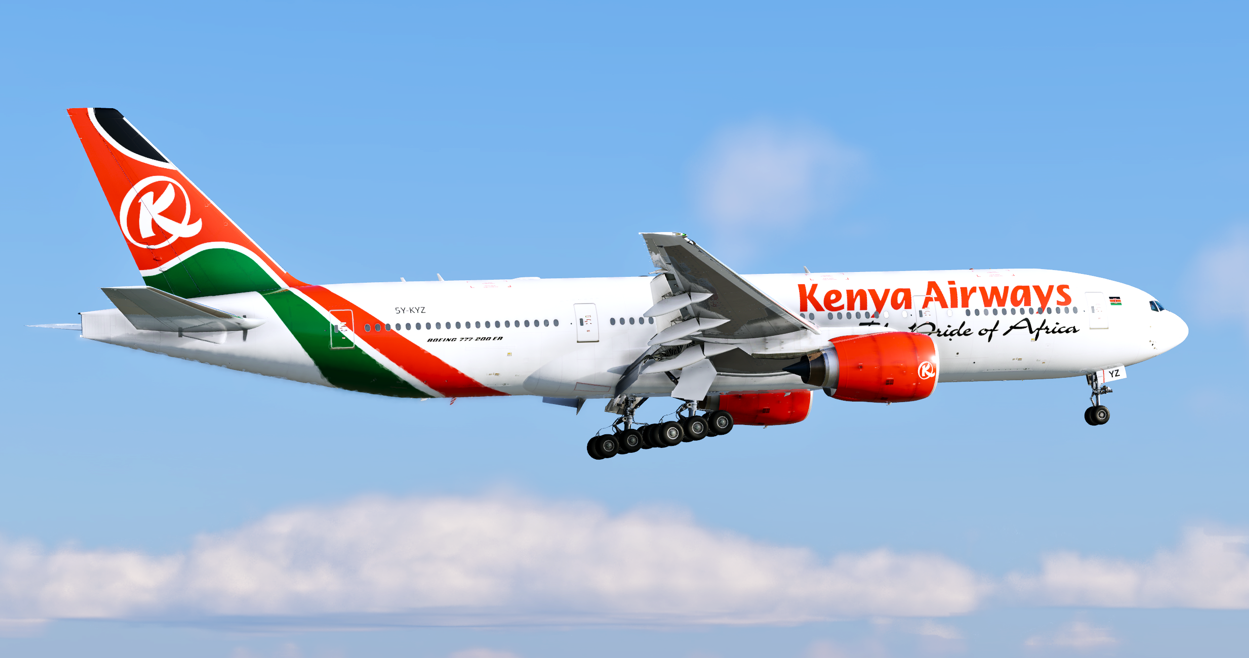 特撮 777 FlightFactor 777-200V2 Kenya Airways Pack 4K - Libraries - Threshold