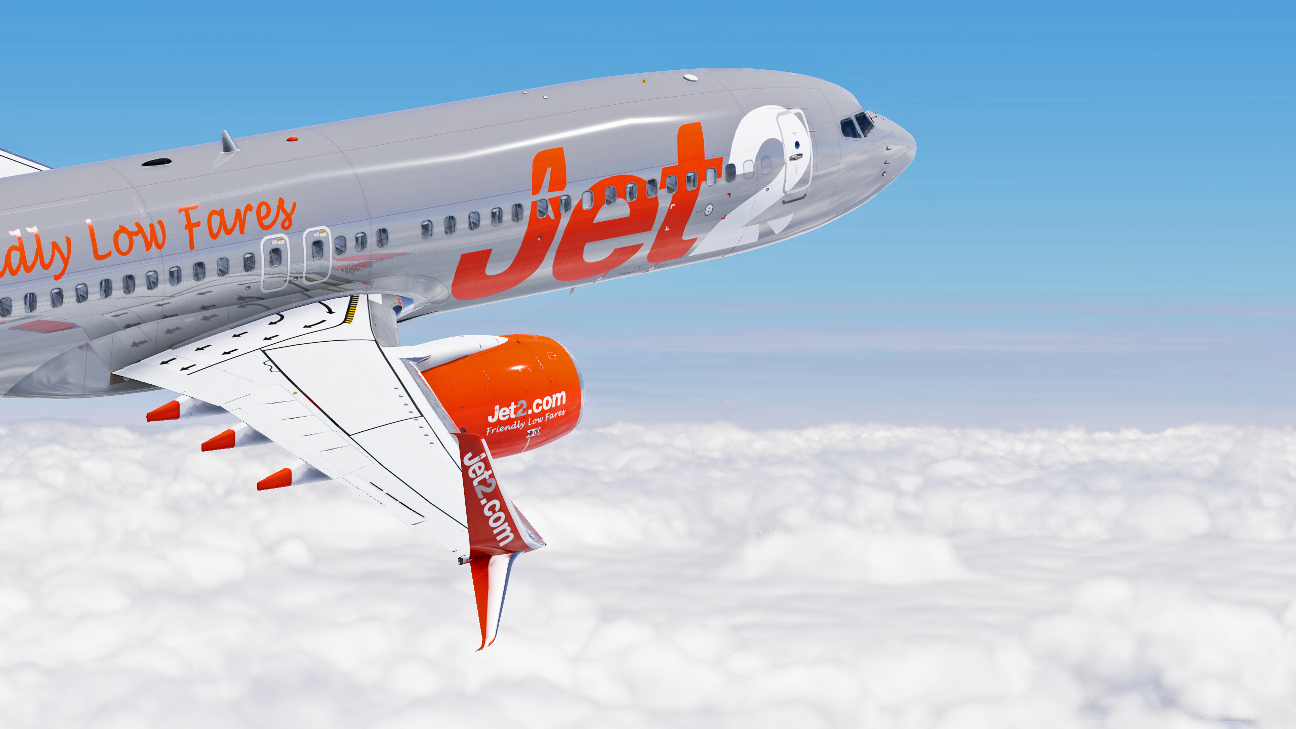 LevelUp 737-800 Jet2.com G-JZHX 4K - Libraries - Threshold
