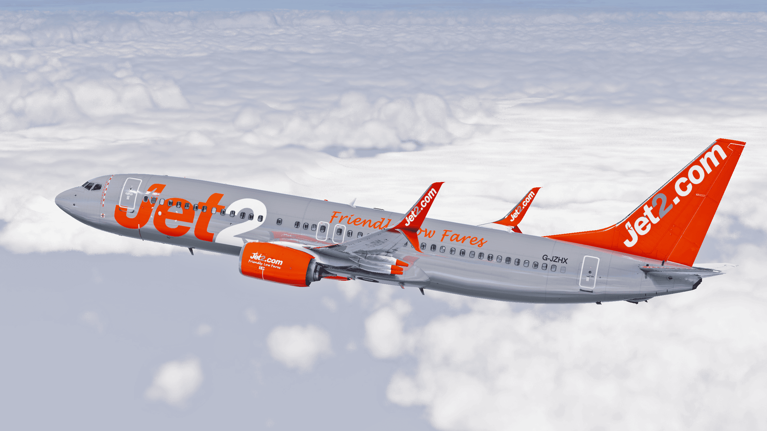 LevelUp 737-800 Jet2.com G-JZHX 4K - Libraries - Threshold