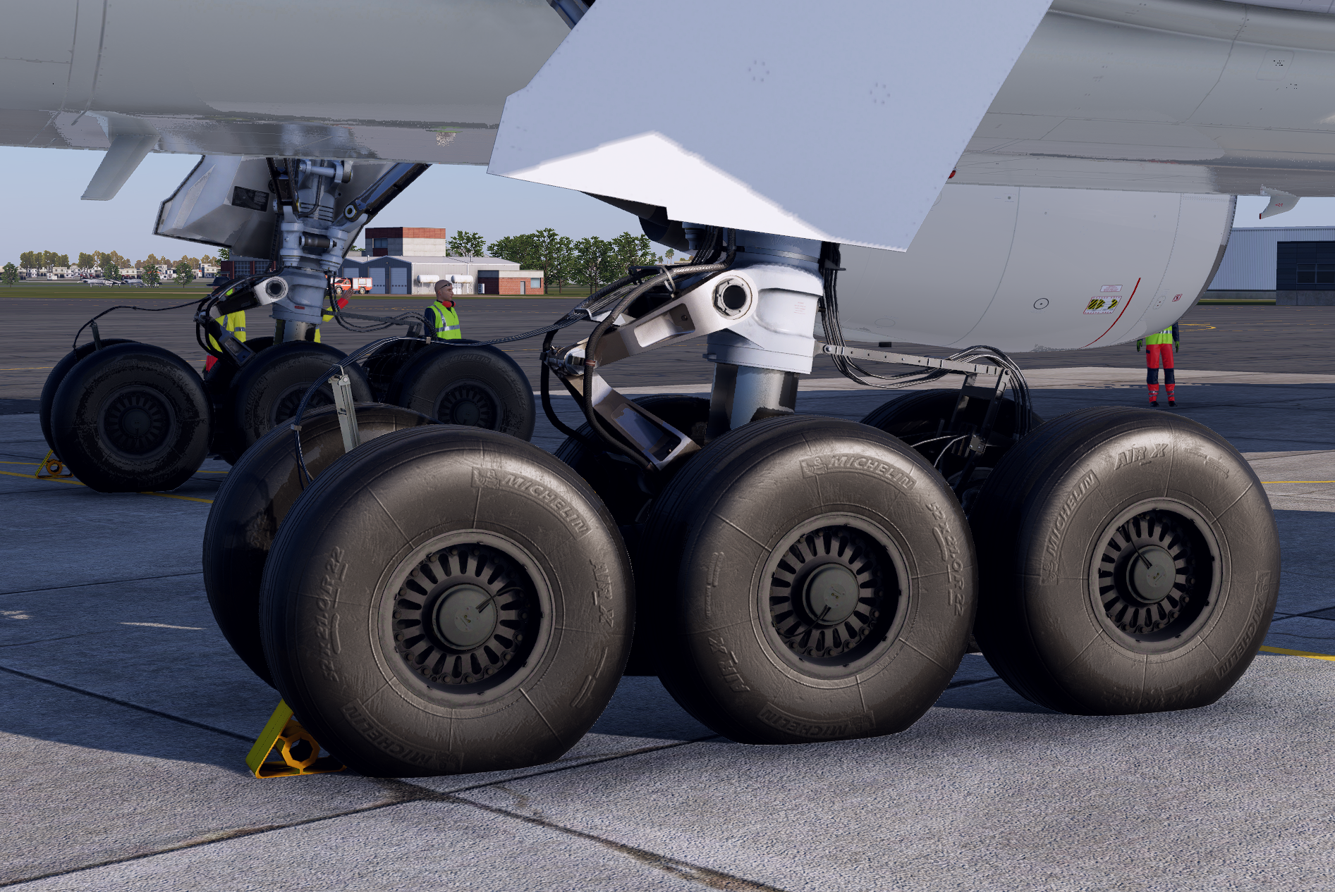 Dirty Gear Texture for FF 777v2 - 777 (Flight Factor) - Threshold