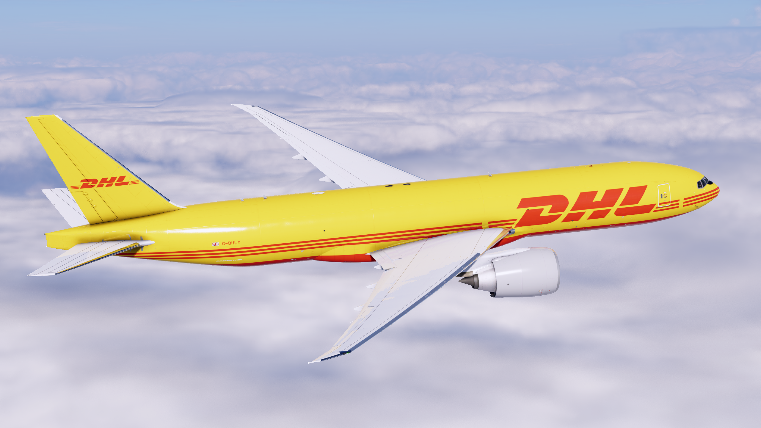 DHL UK 3 Livery Pack FF 777-F - 8K and 4K - 777 (Flight Factor
