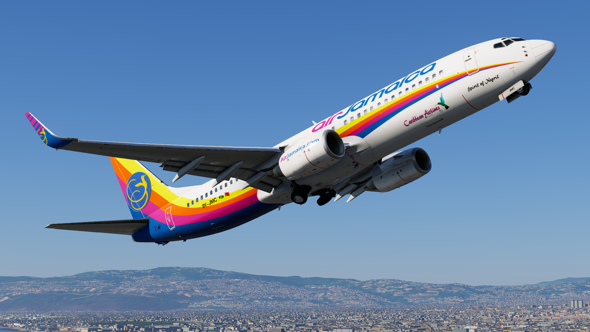 LevelUp V2 737-800 Air Jamaica 9Y-JMC (8K) - 737-800 - Threshold