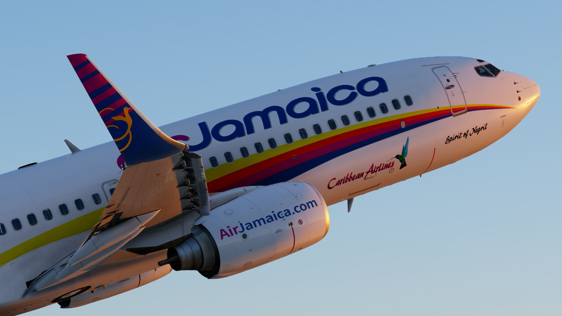 LevelUp V2 737-800 Air Jamaica 9Y-JMC (8K) - 737-800 - Threshold