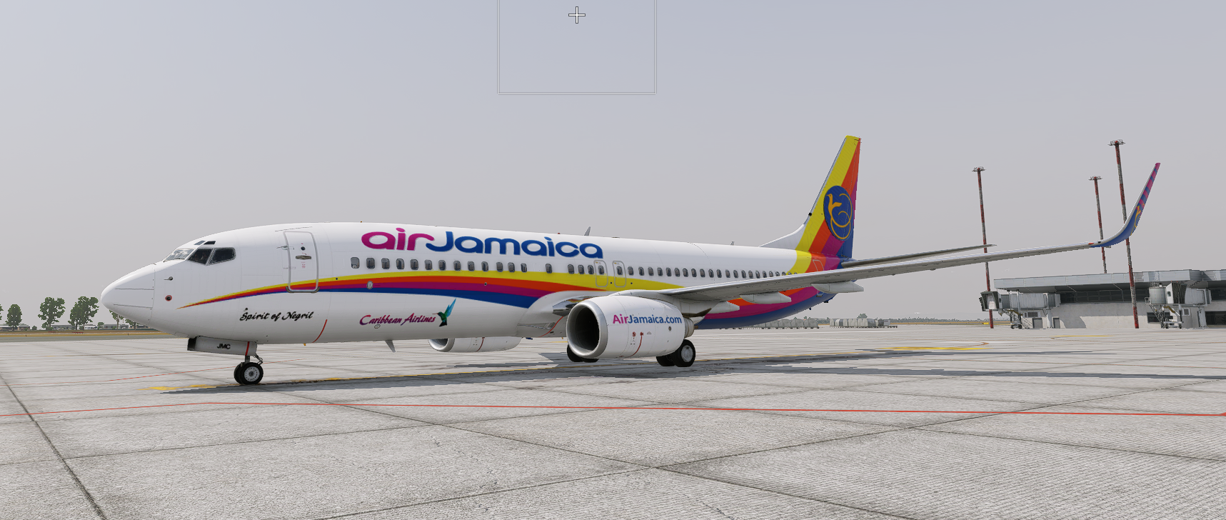 LevelUp V2 737-800 Air Jamaica 9Y-JMC (8K) - 737-800 - Threshold