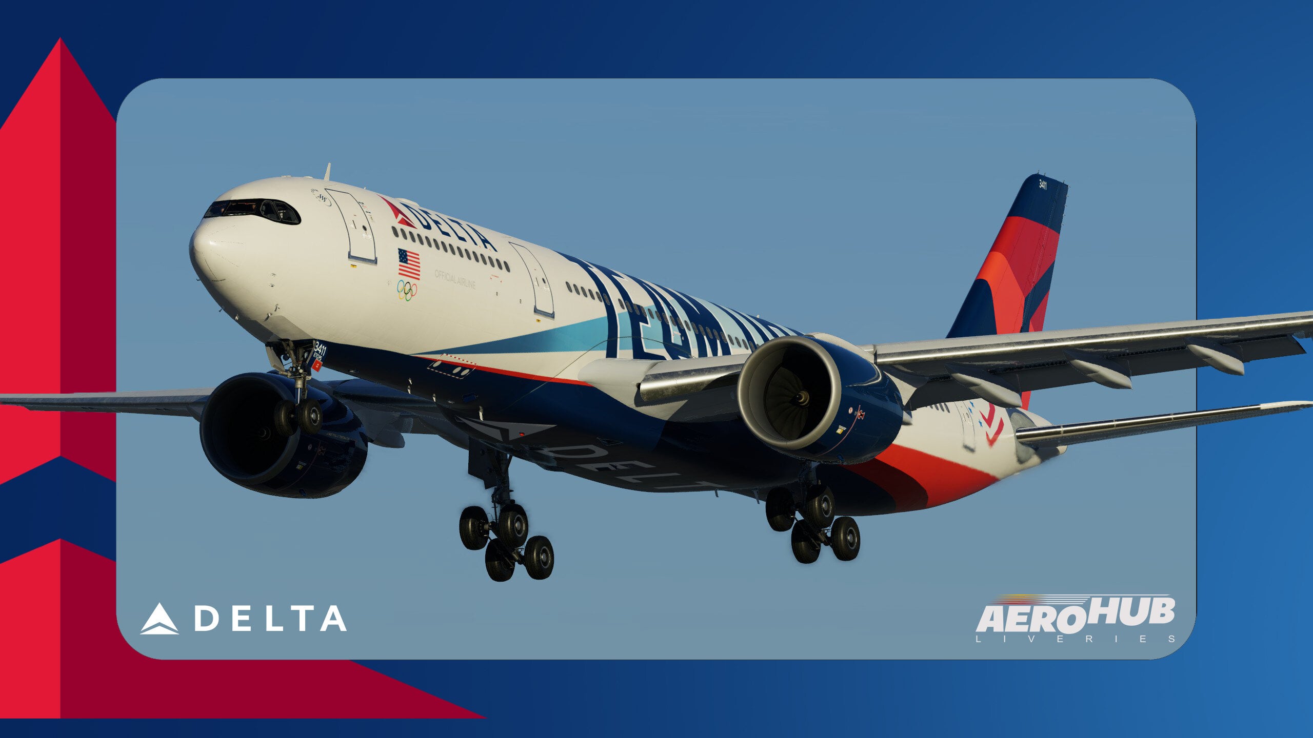 Toliss A330-900NEO Delta Airlines [TEAM USA] [8K] - Liveries