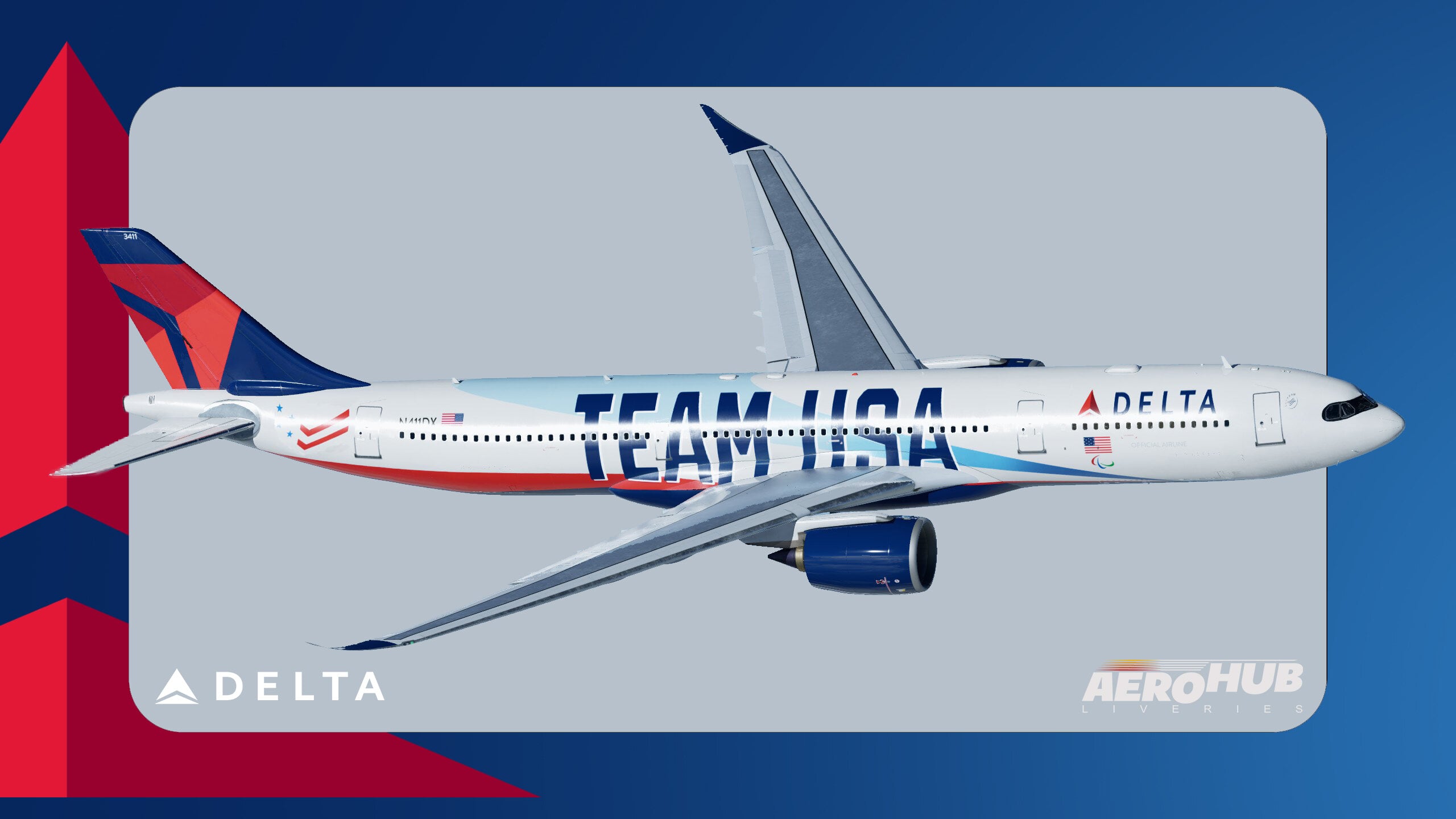 Toliss A330-900NEO Delta Airlines [TEAM USA] [8K] - Liveries