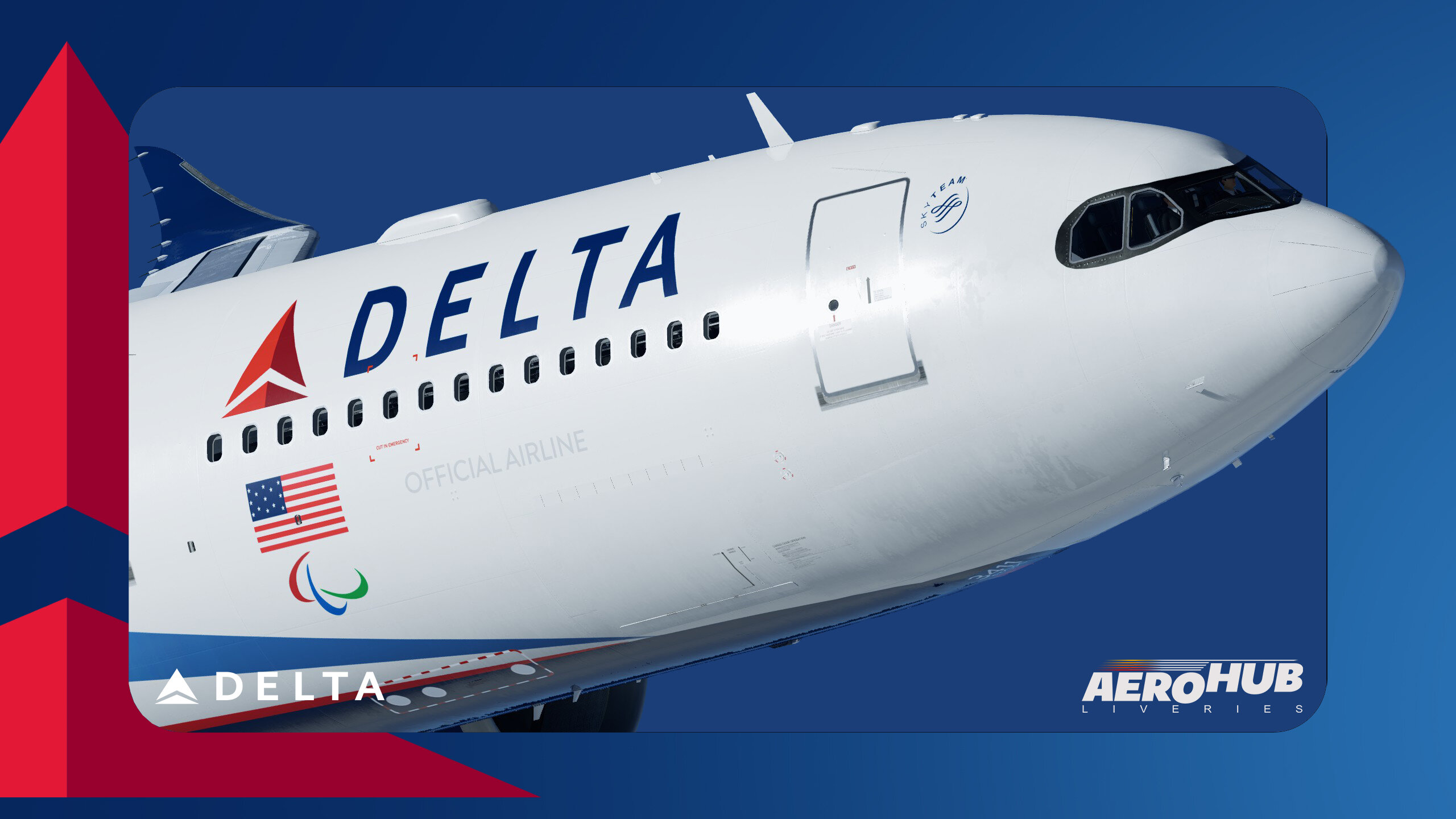 Toliss A330-900NEO Delta Airlines [TEAM USA] [8K] - Liveries