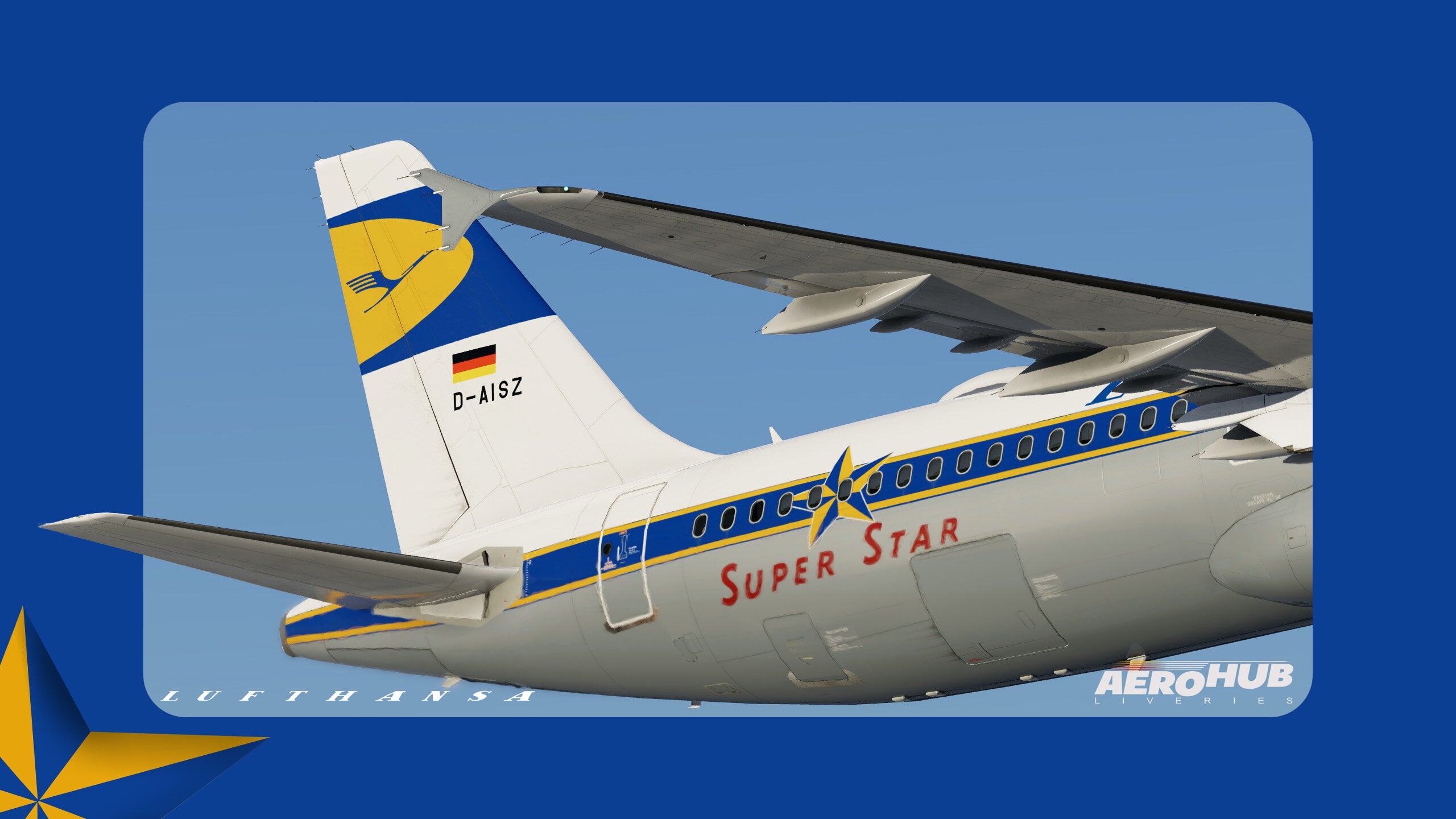 Toliss A321 Lufthansa Retro Super Star D-AISZ [8K] - Liveries
