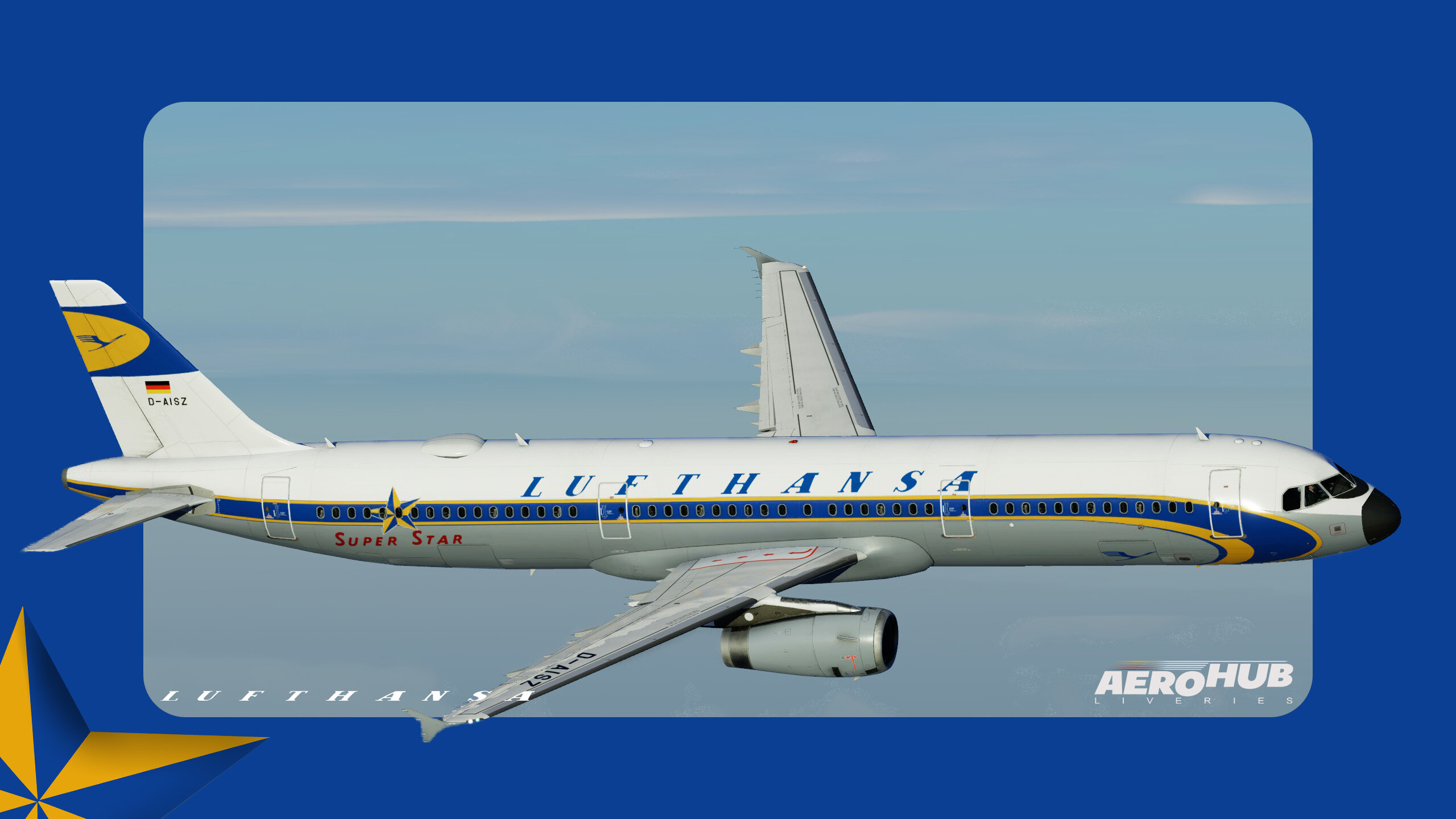 Toliss A321 Lufthansa Retro Super Star D-AISZ [8K] - Liveries