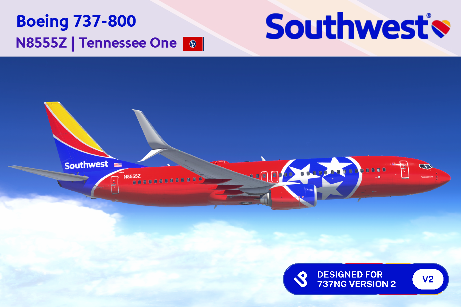 Southwest Airlines - Tennessee One | 737-800 - Liveries - Threshold