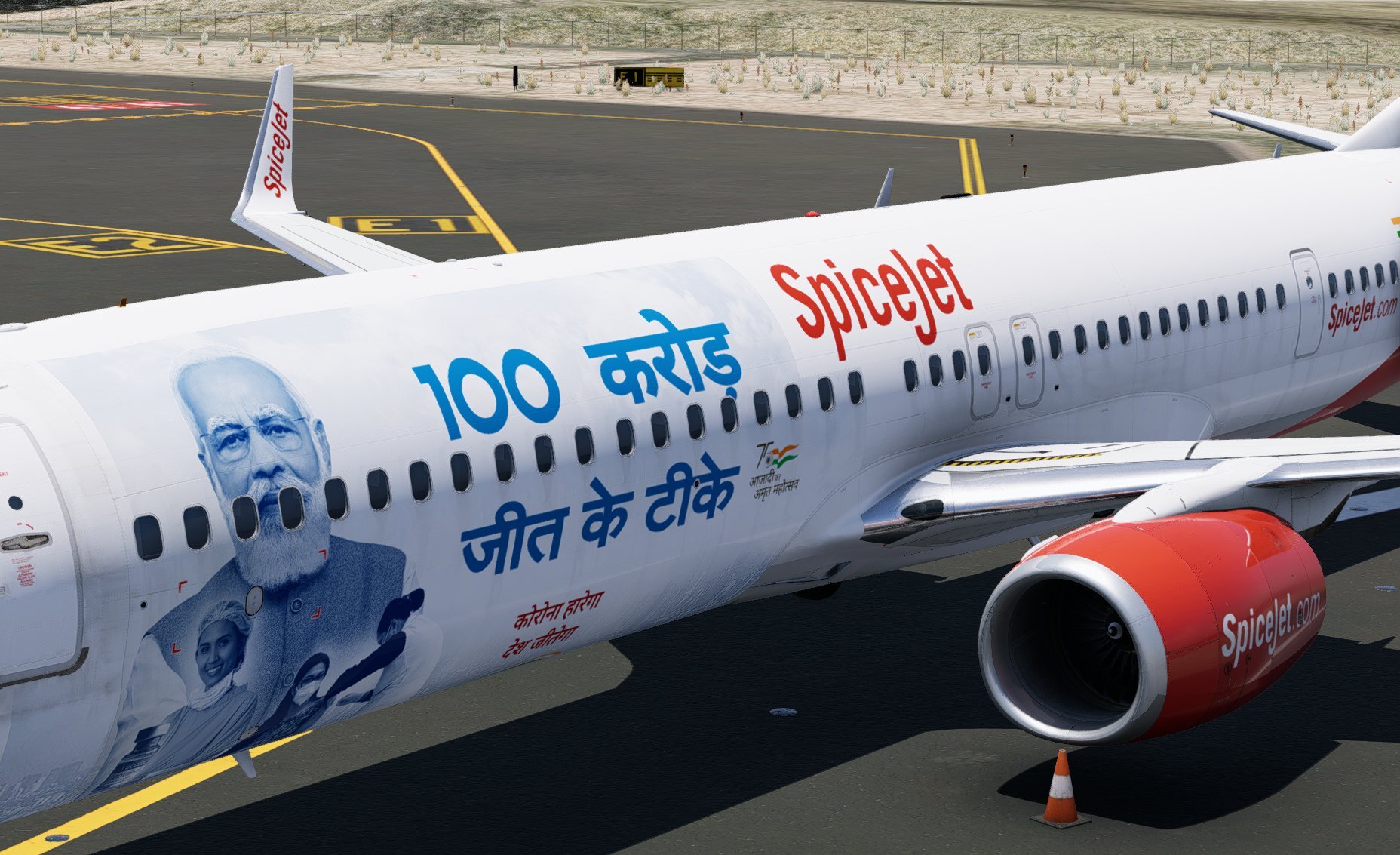 LevelUp 737-900ER v2 8K SpiceJet VT-SLC - 737-900 - Threshold