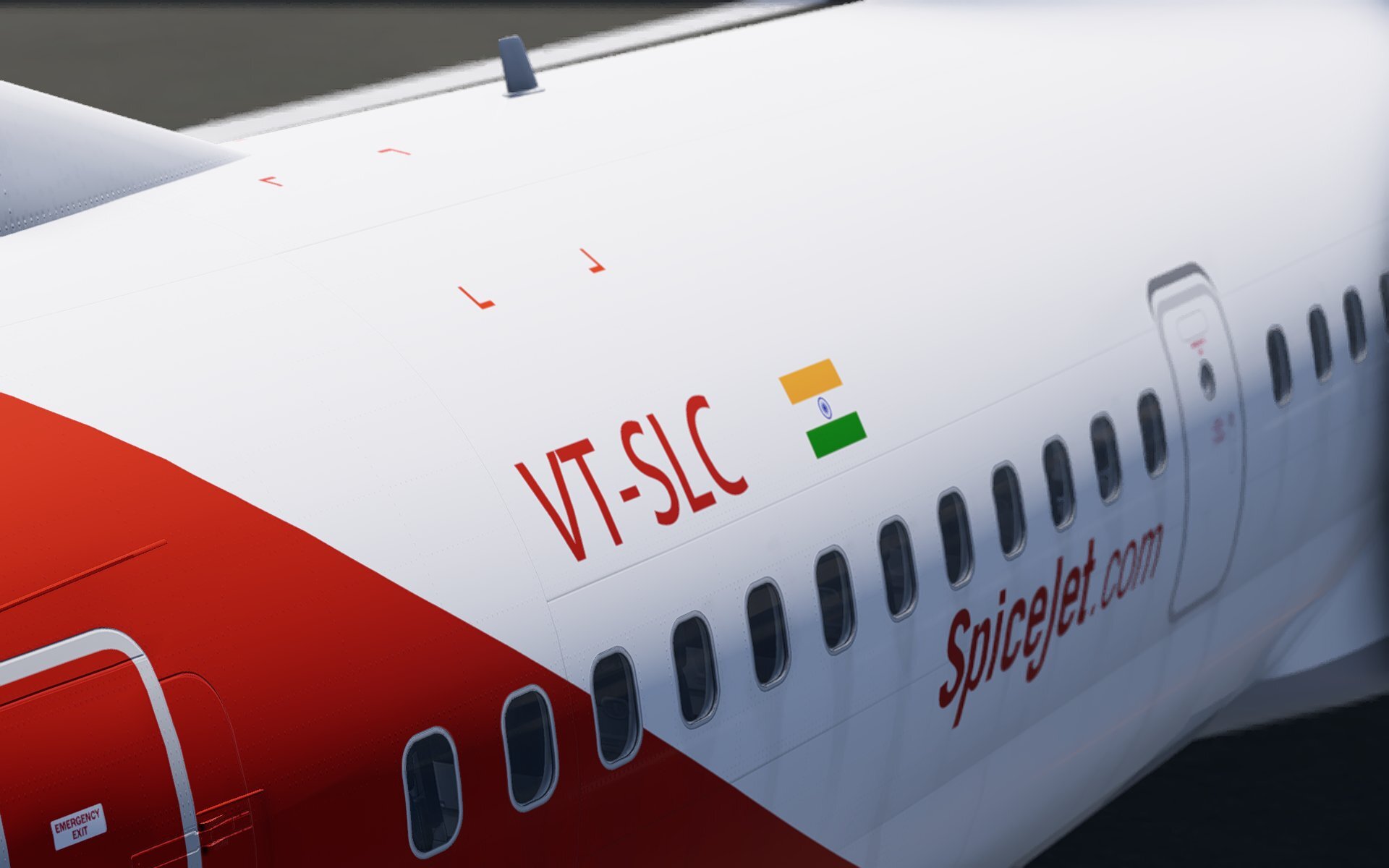 LevelUp 737-900ER v2 8K SpiceJet VT-SLC - 737-900 - Threshold