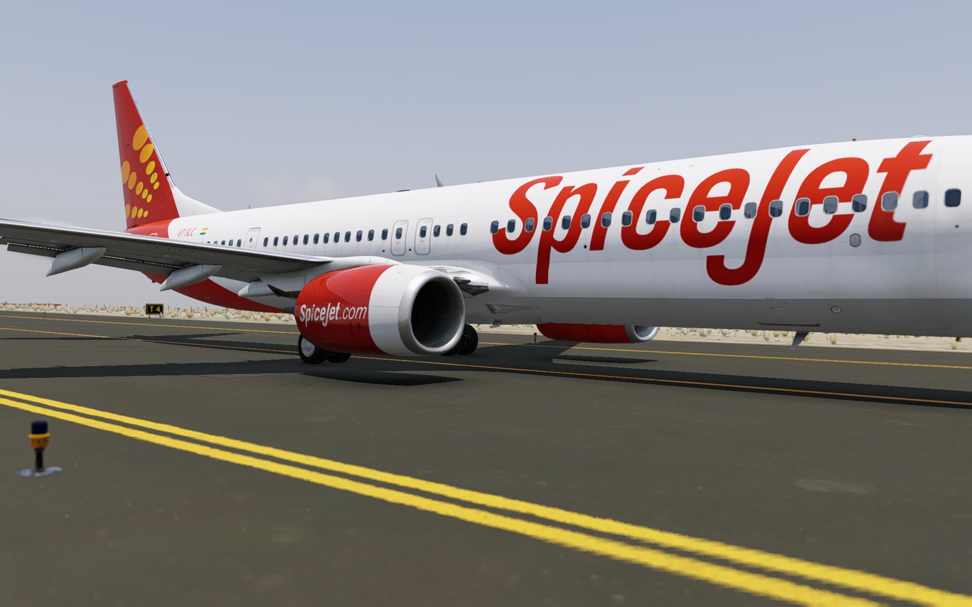 LevelUp 737-900ER v2 8K SpiceJet VT-SLC - 737-900 - Threshold