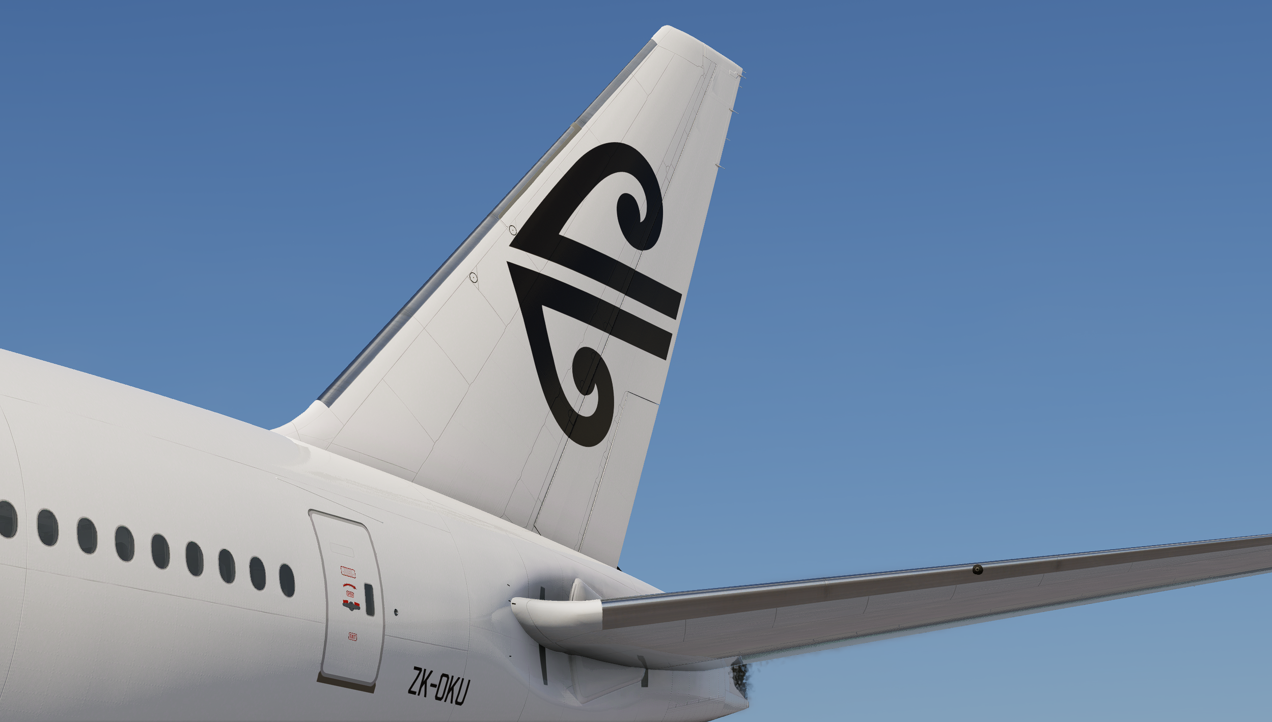 Air New Zealand (White) ZK-OKU - 777-300ER - 777 (Flight Factor