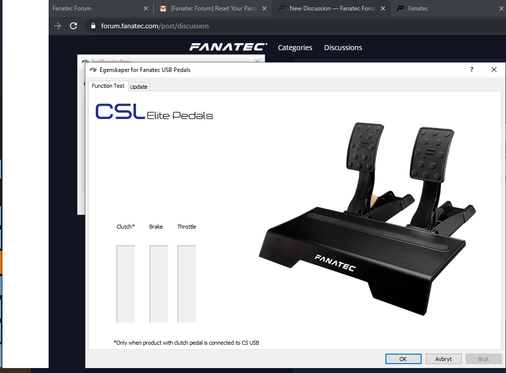 Adapter and CSL pedals. Non lc calibration - Pedals - Fanatec
