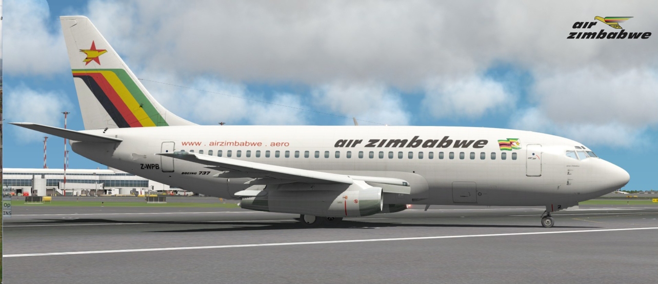 Air Zimbabwe Boeing 737-200 'Z-WPB' FlyJSim - 732 TwinJet Paints